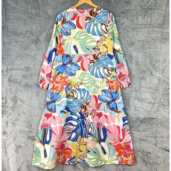 Womens Dress 1 36-38 Boho Tiered Statement Floral Artsy Hippie‎ Festival Summer - Picture 8 of 9